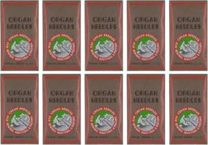 UNIVERSAL HOME SEWING MACHINE NEEDLES -100 ORGAN FLAT SHANK 15X1 HAX1 - SIZE #8012